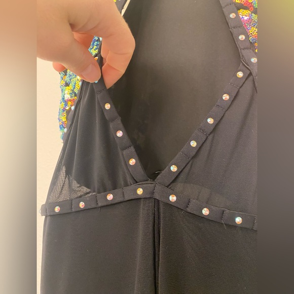 Revolution Dance Costume unitard black sequin mesh TAKE YOU DANCING RC22839 LC - Picture 12 of 14